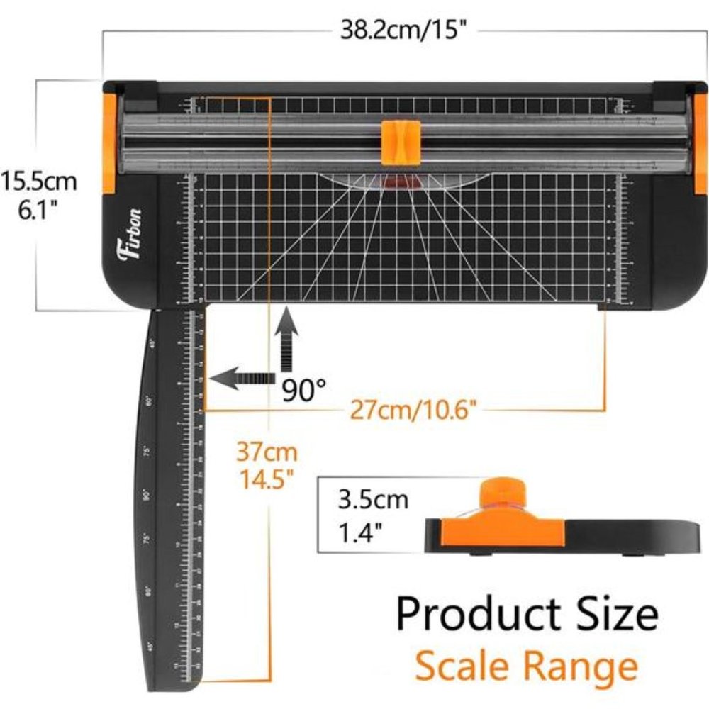 A4 Paper Cutter 12 Inch Titanium Paper Trimmer Scrapbooking Tool with Side Ruler - Picture 2 of 7